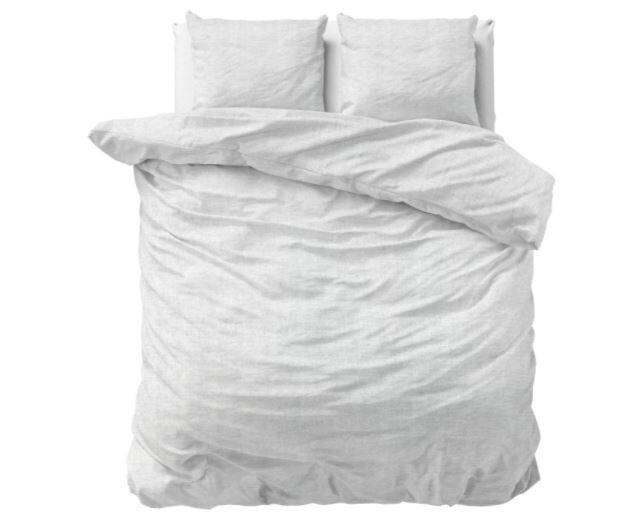 Flaneļa gultas veļas komplekts LEO WHITE