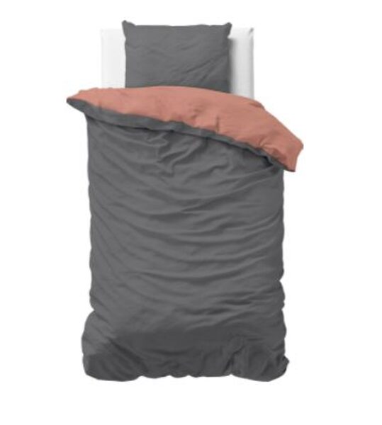 Gultas veļas komplekts DOUBLE FACE, antracīta/rozā