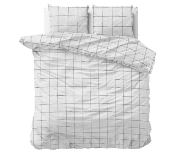 Gultas veļas komplekts DEEP CHECK (balts)