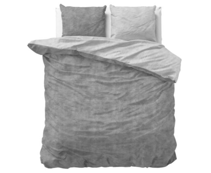 Flaneļa gultas veļas komplekts FL WASHED COTTON, pelēks