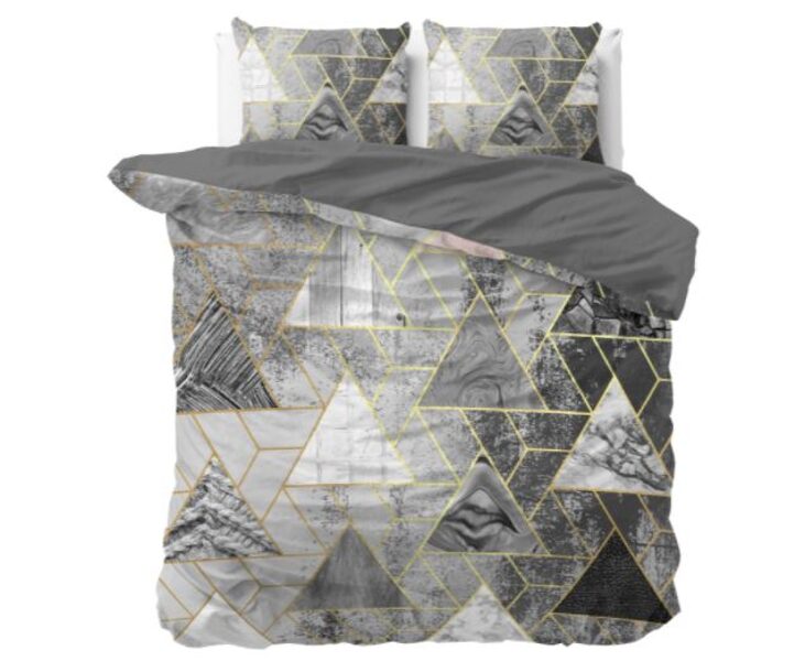 Gultas veļas komplekts LUXURY TRIANGLE, pelēks