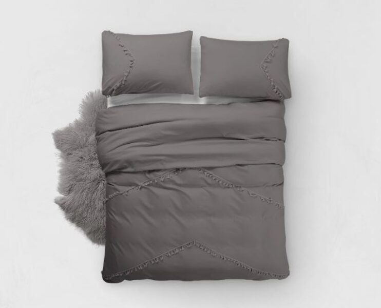 Gultas veļas komplekts LACE, antracīta